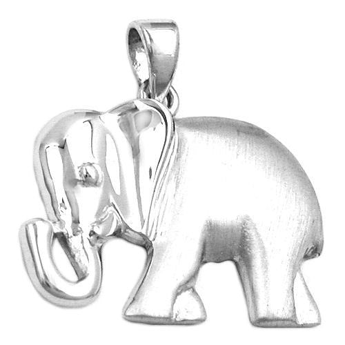 Anhänger Elefant rhodiniert Silber 925