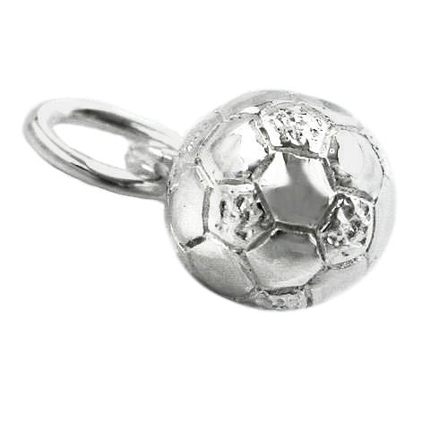 Anhänger Fußball mit Öse Silber 925