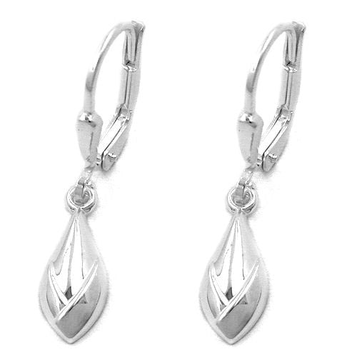 Ohrringe Brisur Tropfen-glänzend Silber 925
