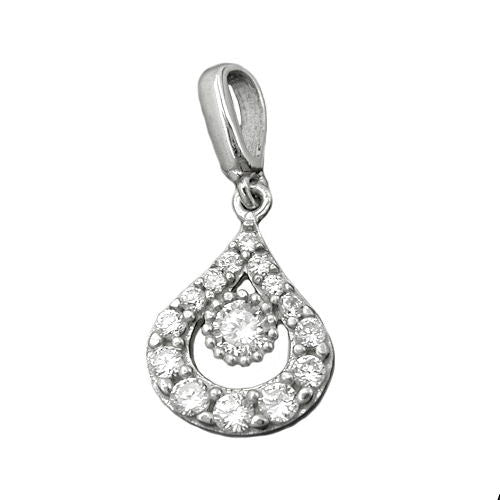 Anhänger Tropfen Zirkonia Silber 925