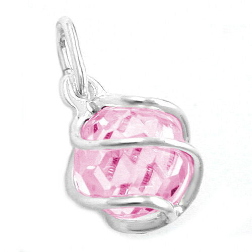 Anhänger Zirkonia pink Silber 925