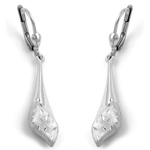 Ohrringe Brisur Tropfen rhodiniert Silber 925