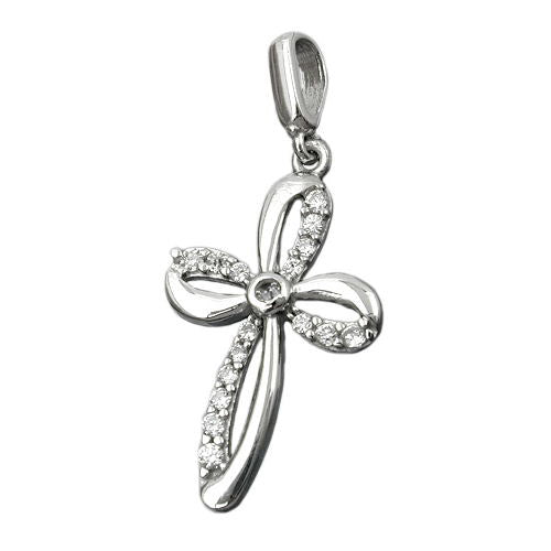 Anhänger Kreuz m. Zirkonia Silber 925