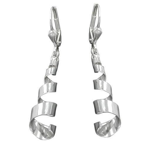 Ohrringe Brisur Spirale glänzend Silber 925