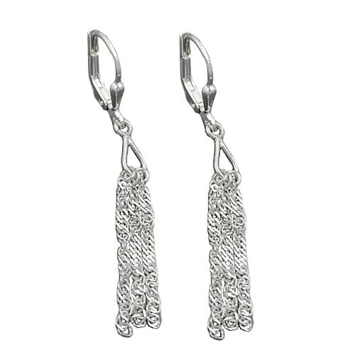 Ohrringe Brisur mit Singapurketten Silber 925