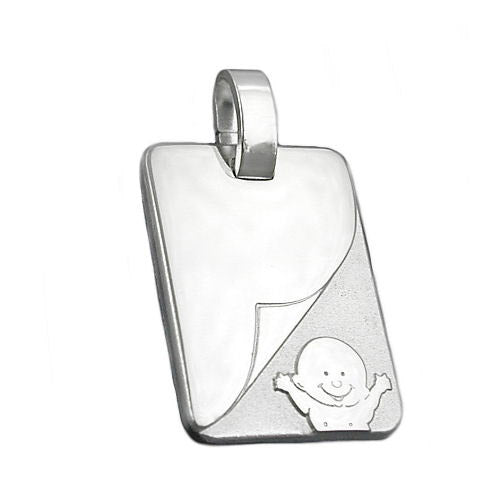 Anhänger Baby matt-glänzend Silber 925
