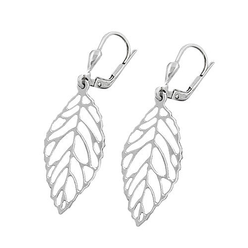 Ohrringe Brisur Blatt durchbrochen Silber 925