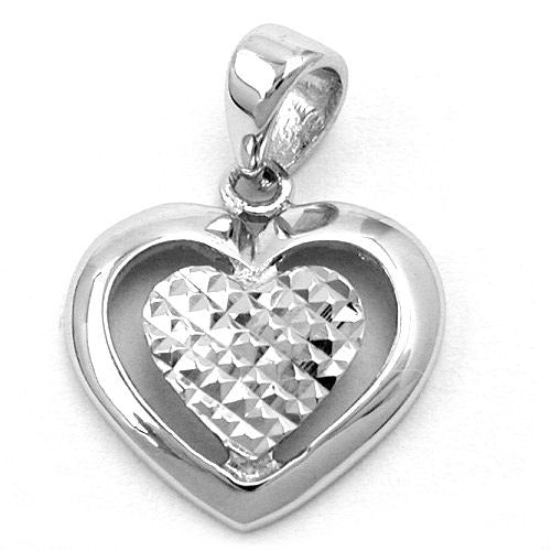 Anhänger Herz diamantiert Silber 925