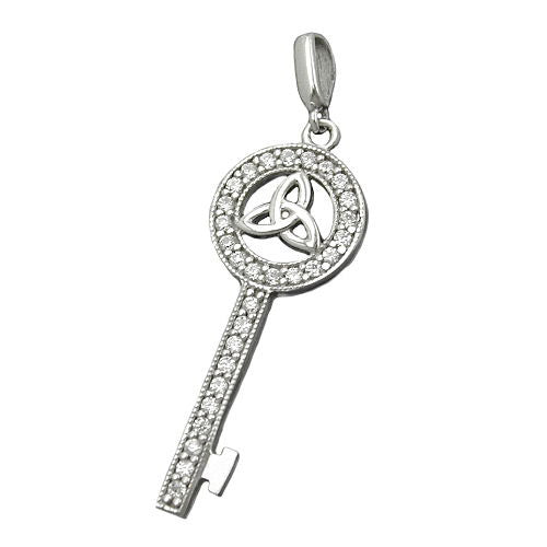 Anhänger Schlüssel Zirkonia Silber 925