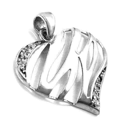 Anhänger Herz mit Zirkonia Silber 925