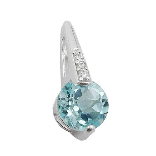Anhänger Blautopas Zirkonia Silber 925