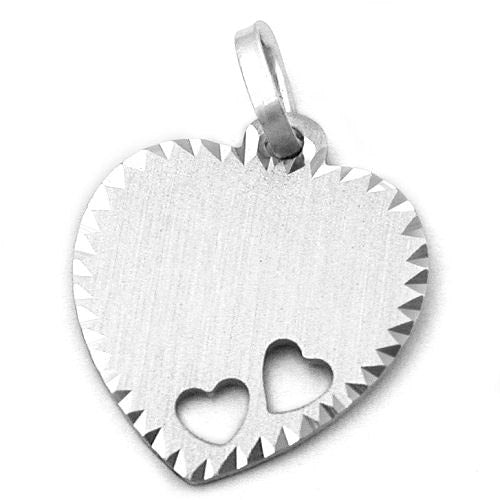 Anhänger Gravurplatte Herz Silber 925