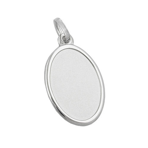 Anhänger Gravurplatte oval Silber 925