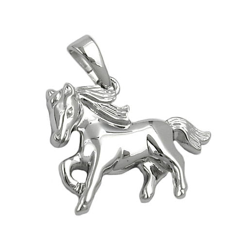 Anhänger Pferd glänzend Silber 925