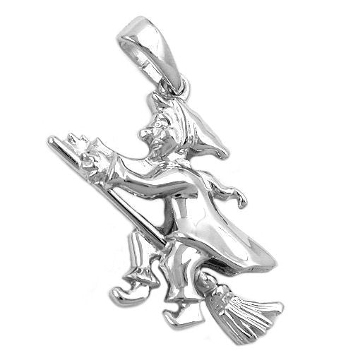 Anhänger Hexe glänzend Silber 925