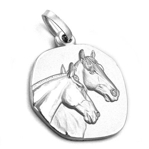 Anhänger Platte mit Pferd Silber 925