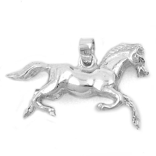 Anhänger Pferd glänzend Silber 925