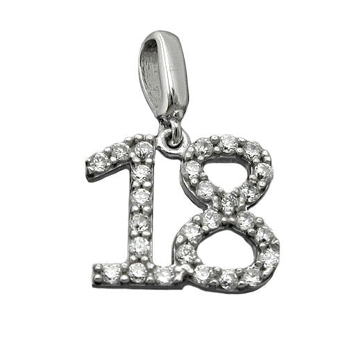 Anhänger Nummer 18 Silber 925