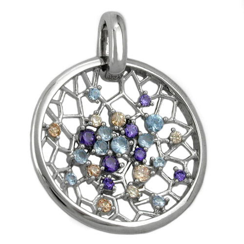 Anhänger Zirkonia multicolor Silber 925
