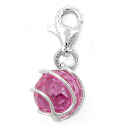 Charm Zirkonia-pink Silber 925
