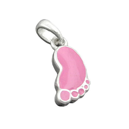 Anhänger Fuß rosa Silber 925