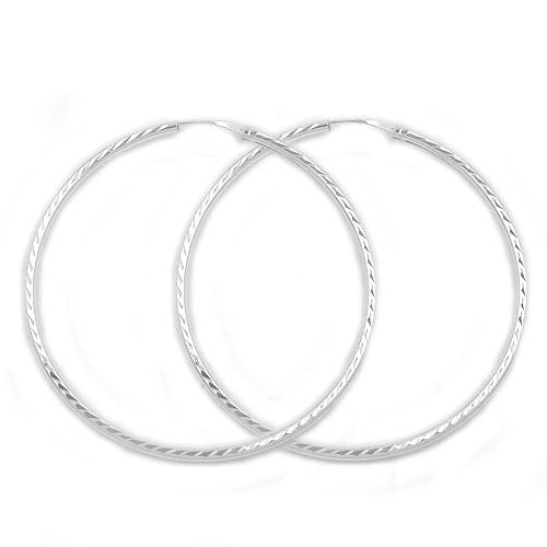 Creolen 48mm beidseitig diamantiert