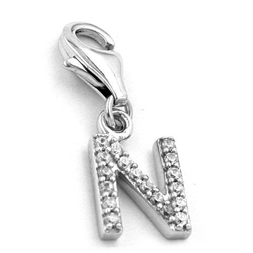Charm Buchstabe N Silber 925
