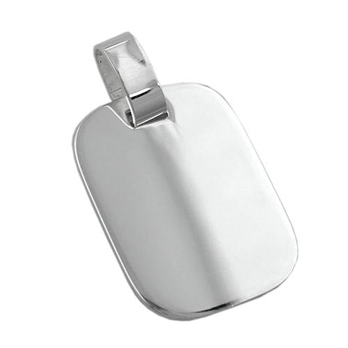 Anhänger Gravurplatte glänzend. Silber 925