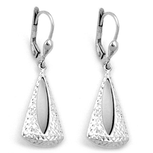 Ohrringe Brisur Dreieck diamantiert Silber 925