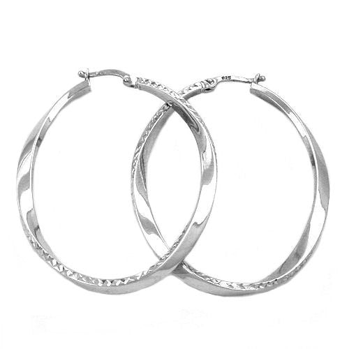 Creolen oval geschwungen Silber 925