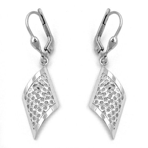 Ohrringe Brisur Trapez gelocht Silber 925