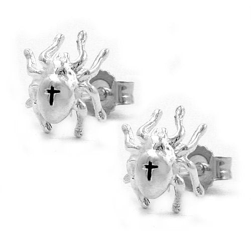 Ohrstecker Kreuzspinne Silber 925