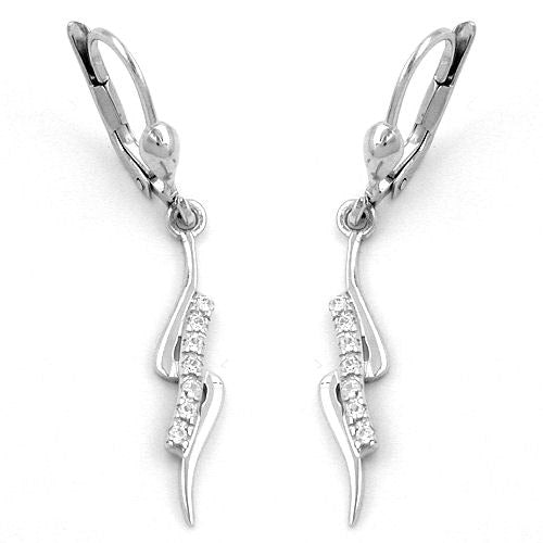 Ohrringe Brisur Zirkonia rhodiniert Silber 925