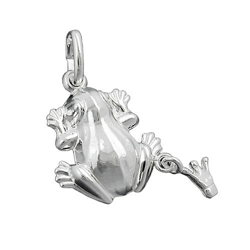 Anhänger Frosch mit Krone Silber 925