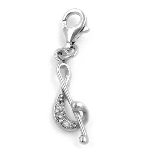 Charm Notenschlüssel Silber 925