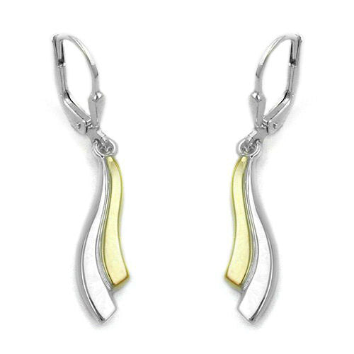 Ohrringe Brisur bicolor Silber 925