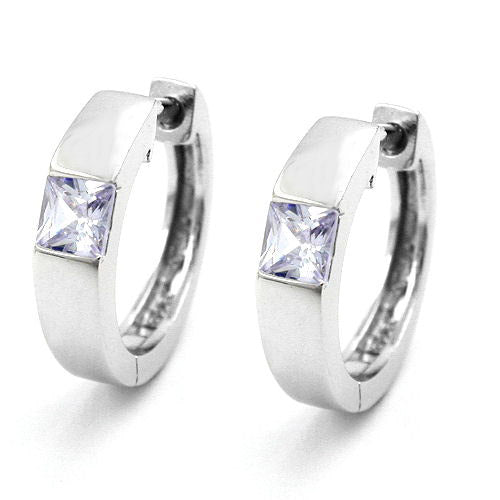 Creolen Zirkonia lavendel Silber 925