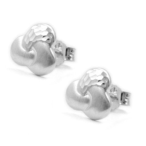 Ohrstecker mattiert mit Schliff Silber 925