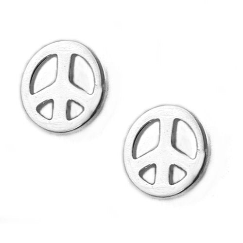Ohrstecker Peace/Friedens-Symbol Silber 925