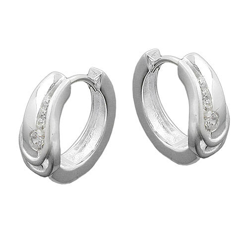 Creolen mit Zirkonia Silber 925