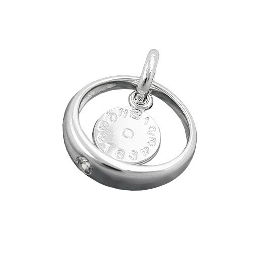Anhänger Taufring Geburtsuhr Silber 925