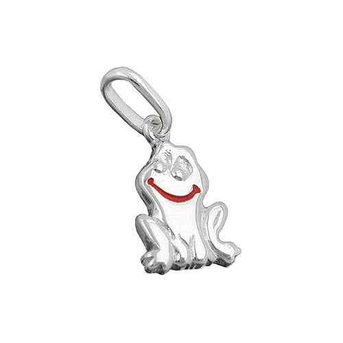 Anhänger lächelnder Frosch Silber 925