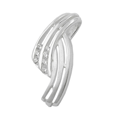 Anhänger streifig Zirkonia Silber 925