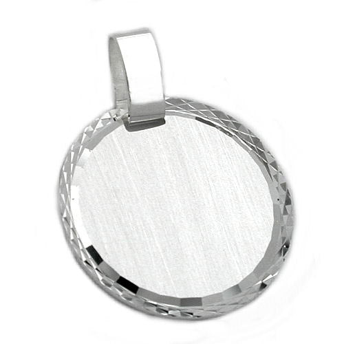 Anhänger Gravurplatte matt Silber 925