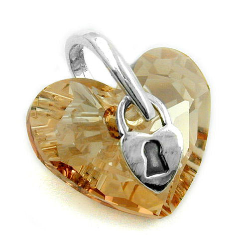 Anhänger Herz mit Schloß Silber 925