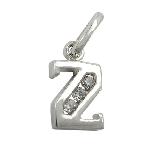 Anhänger Buchstabe Z mit Zirkonia Silber 925