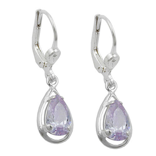 Ohrringe Brisur Zirkonia lavendel Silber 925