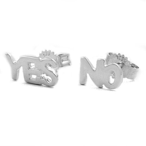 Ohrstecker NO-YES Silber 925
