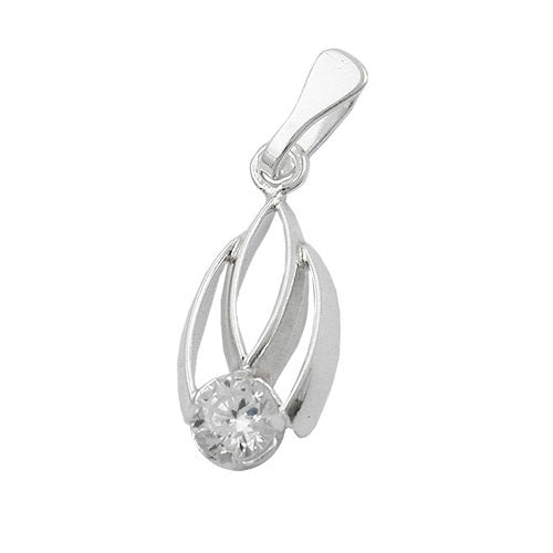 Anhänger Zirkonia weiss Silber 925
