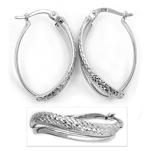 Creolen oval geschwungen Silber 925